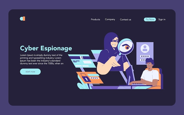 Cybercrime Flat Vector Illustration