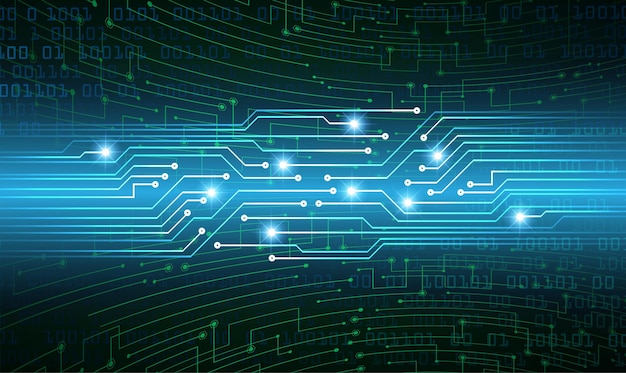 Cyberkredsløb fremtidsteknologikoncept baggrund