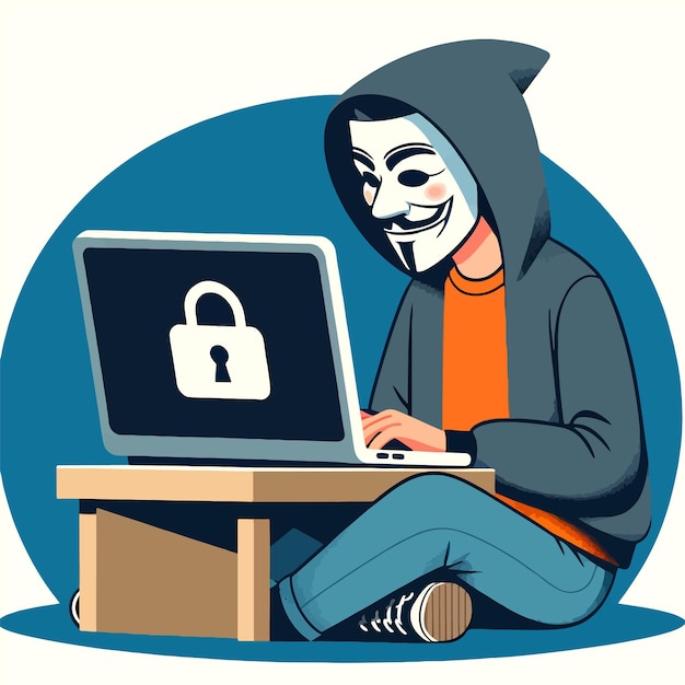 cybersecurity hacker illustration concept
