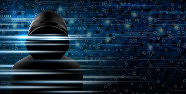 Cybersecurity koncept af Hacker