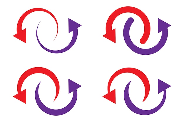 Cyclic rotation synchronize icon sync arrow rotation sign symbol vector