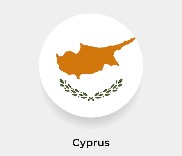 Cyprus flag bubble circle round shape icon vector illustration