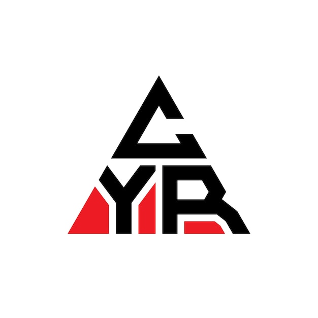 CYR triangle letter logo design with triangle shape CYR triangle logo design monogram CYR triangle vector logo template with red color CYR triangular logo Simple Elegant and Luxurious Logo