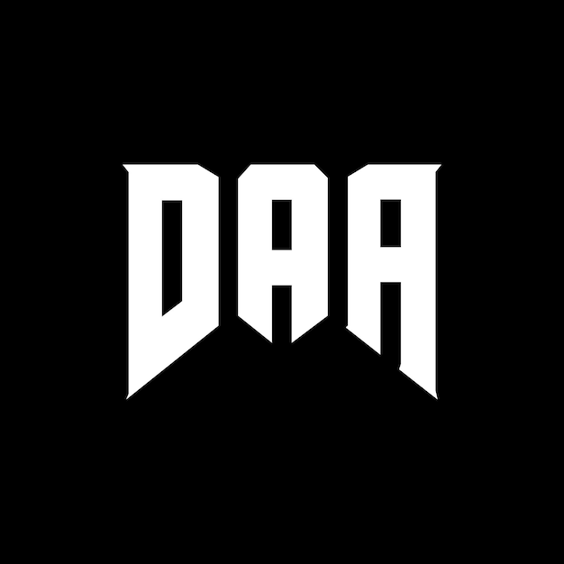 DAA letter logo design for technology company DAA logo design black and white color combination DAA logo DAA vector DAA design DAA icon DAA alphabet DAA typography logo design