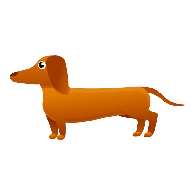 Dachshund yavrusu ikonu Beyaz arka planda izole edilmiş web tasarım için dachshund yavrusu vektör ikonunun karikatürü
