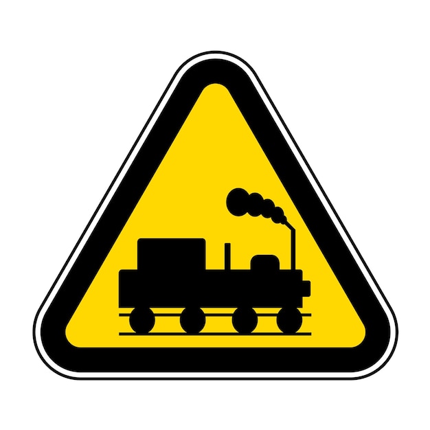 Danger Beware Of Trains Symbol Sign Isolate On White BackgroundVector Illustration EPS10