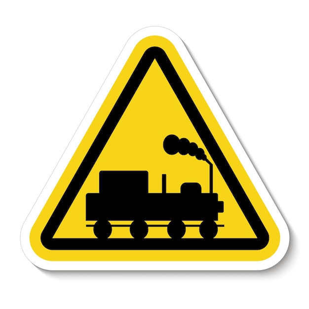 Danger Beware Of Trains Symbol Sign Isolate On White BackgroundVector Illustration