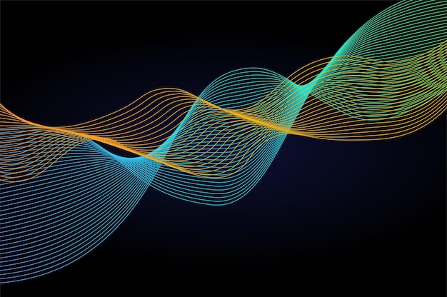 dark astrack background with wavy lines