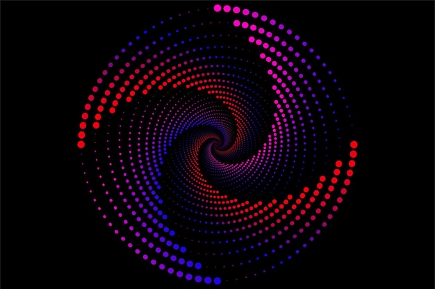 Dark background with circular ball vortex