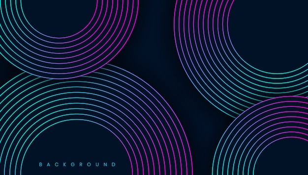 Dark Background With Gradient Circles