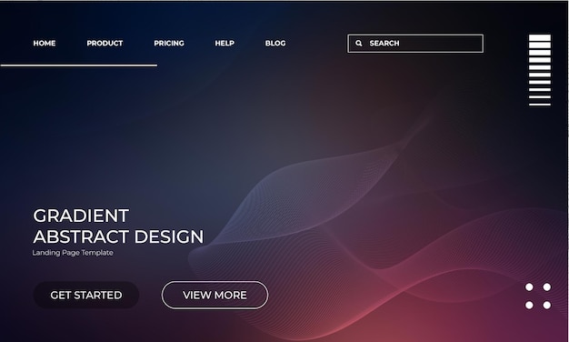 Dark Blue Purple Vector Gradient Background with Smooth Lines