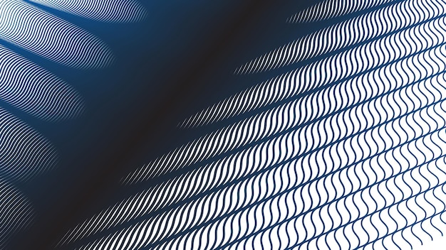 Dark blue wave stripes pattern abstract background