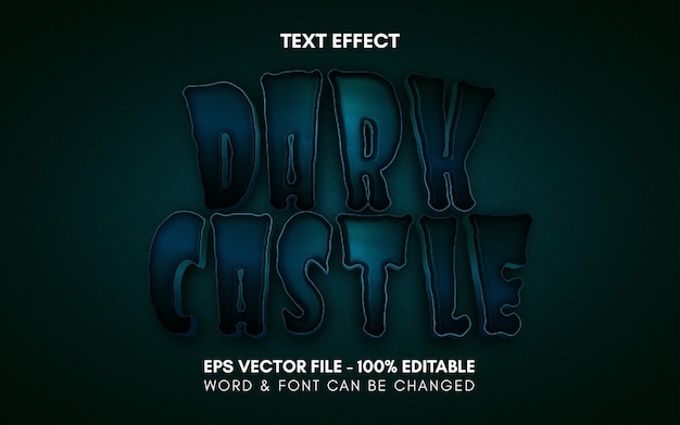 dark castle text effect halloween style theme editable text effect