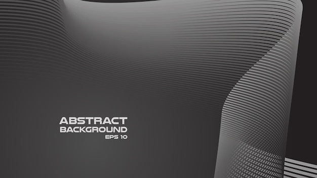 dark gray abstract background with curve line for backdrop or presentation