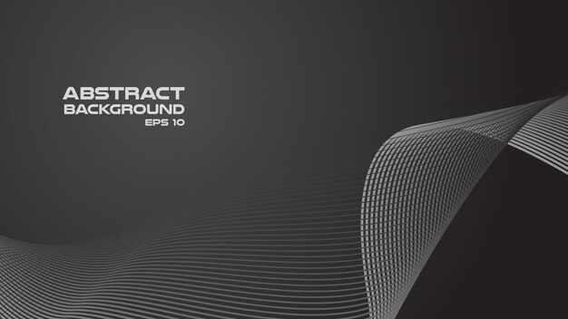dark gray abstract background with curve line for backdrop or presentation