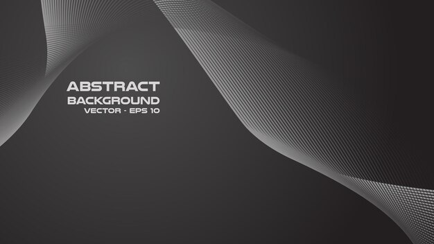 Dark Gray abstract background with curve line for backdrop or presentation