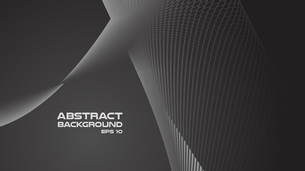 Dark Gray abstract background with curve line for backdrop or presentation