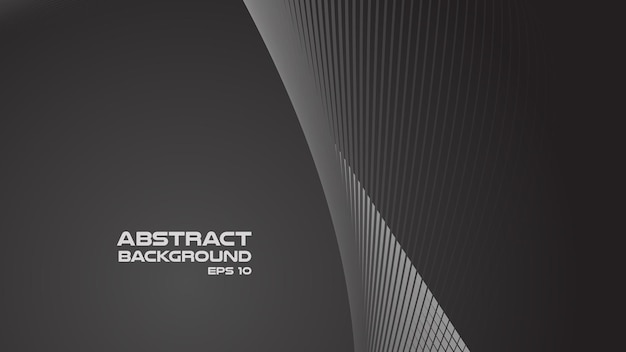 Dark Gray abstract background with curve line for backdrop or presentation