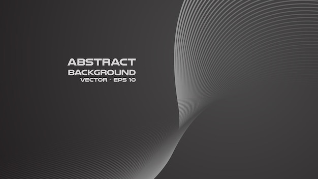 Dark Gray abstract background with curve line for backdrop or presentation