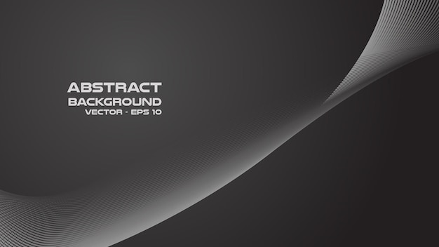 Dark Gray abstract background with curve line for backdrop or presentation