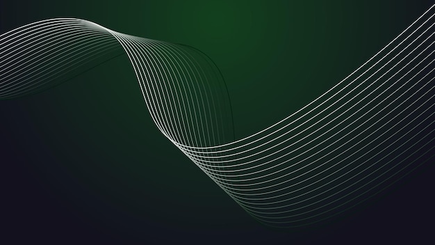 dark green abstrct background wallpaper design vector image with curve line for backdrop or presenta