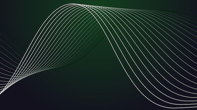 dark green abstrct background wallpaper design vector image with curve line for backdrop or presenta