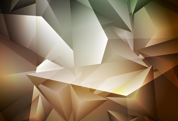 Dark Green Yellow vector background with polygonal style