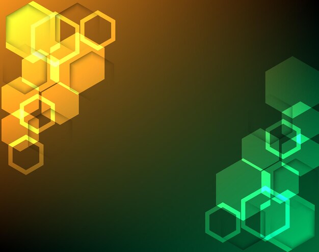 Dark hexagon abstract technology background