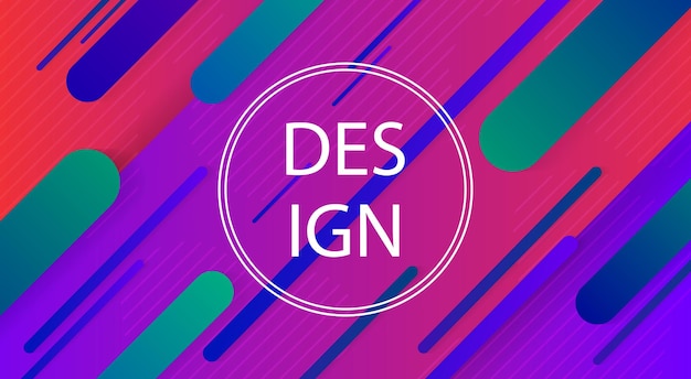 Dark purple abstract design with colorful stripes