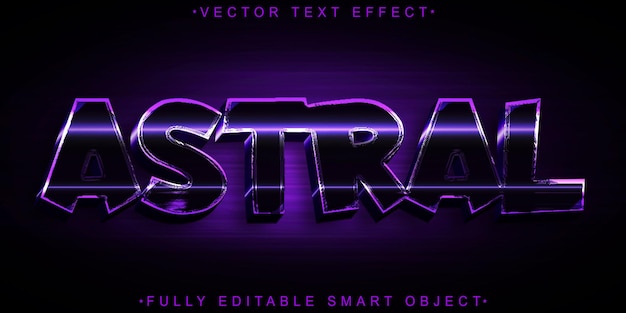 dark purple astral vector fully editable smart object text effect