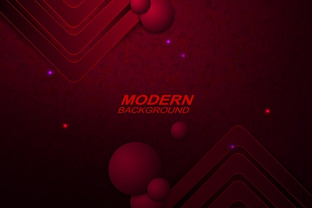 Dark red design with marble effect silhouettes of arrows and balls