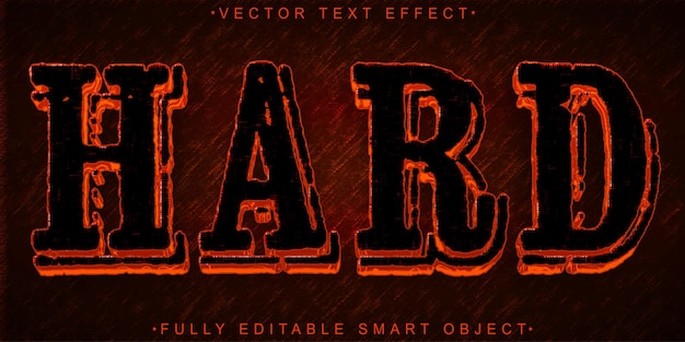 Dark Red Hard Vector Fully Editable Smart Object Text Effect