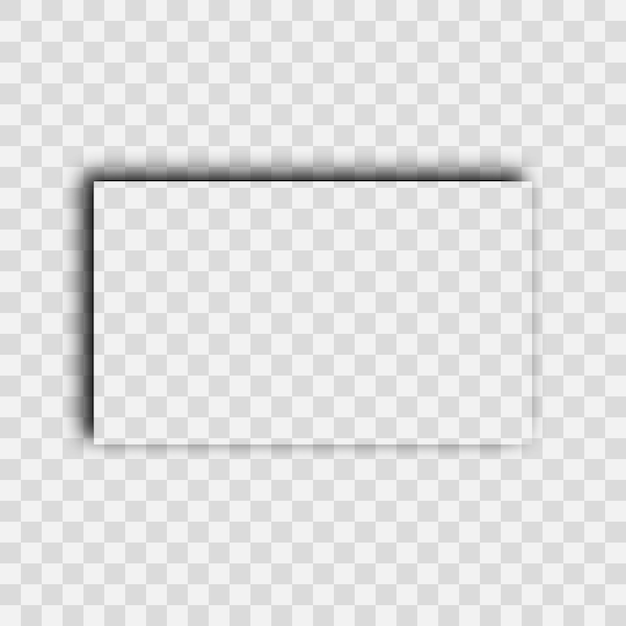 Dark transparent realistic shadow. Rectangle shadow isolated on transparent background. Vector illustration.