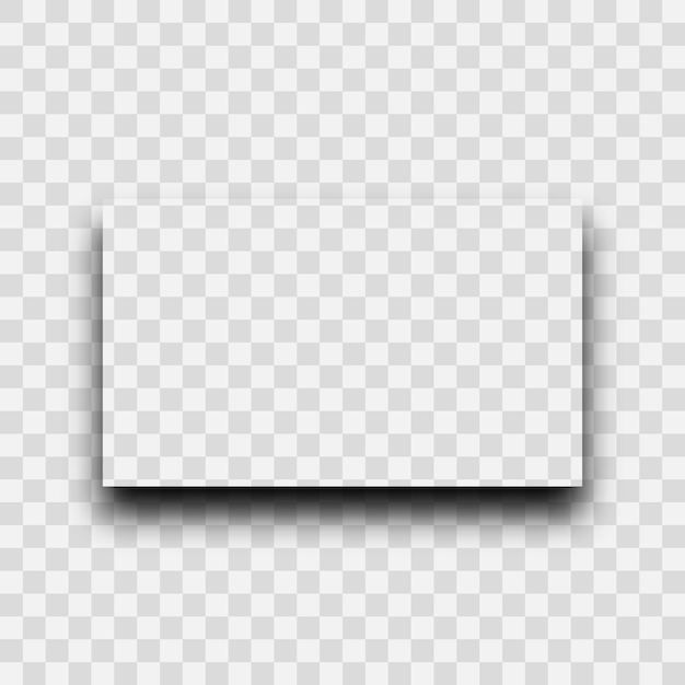 Dark transparent realistic shadow. Rectangle shadow isolated on transparent background. Vector illustration.