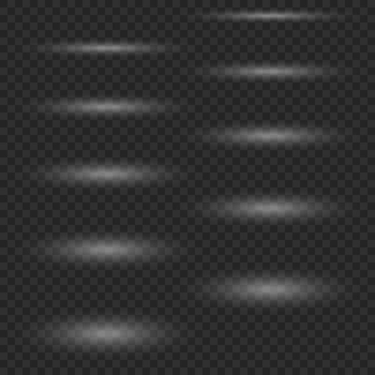Vektor dark transparent shadow or light effects on black background