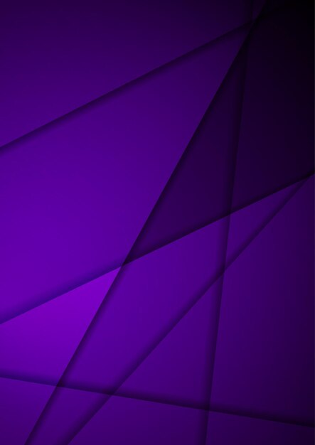 Dark violet stripes corporate background Tech purple abstract vector design