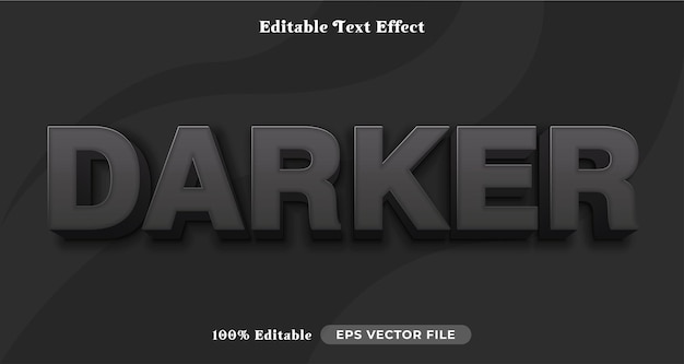 darker editable text effect text style