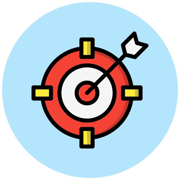 Dart Board Vector Icon Design Illustration