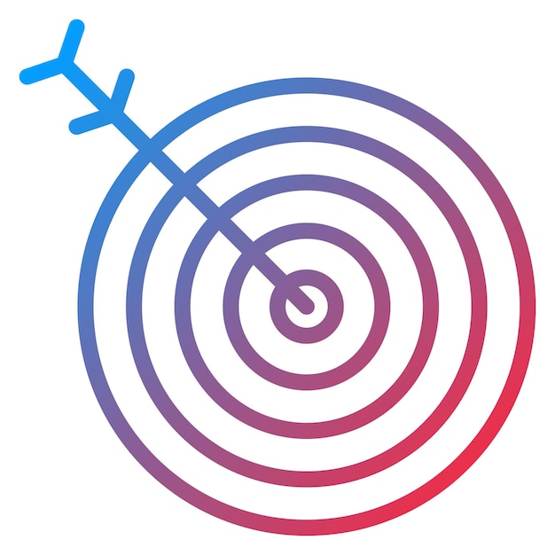 dartboard icon vector image can be used for bar