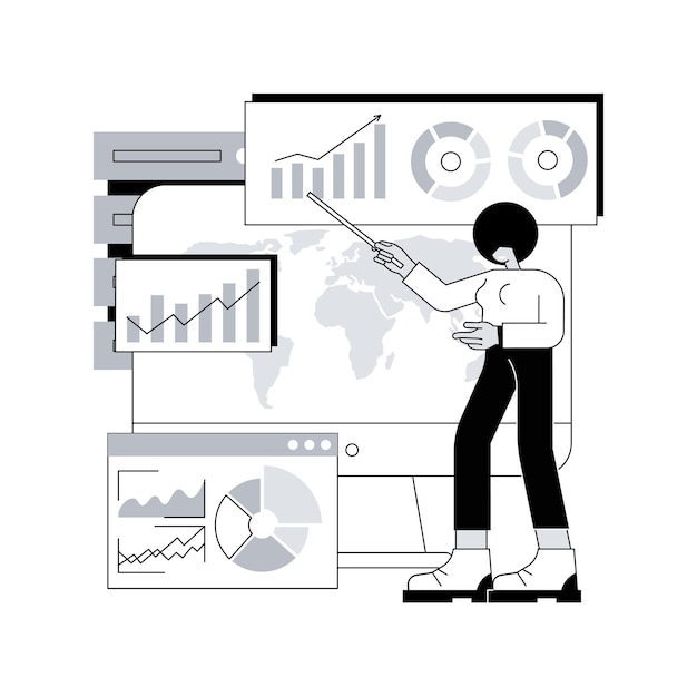Dashboard service abstract concept vector illustration