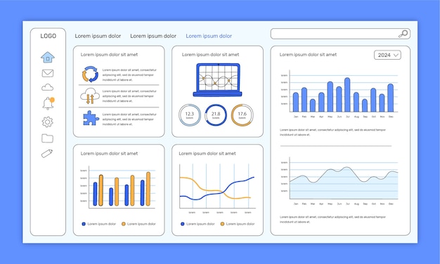 data analysis  dashboard interface template