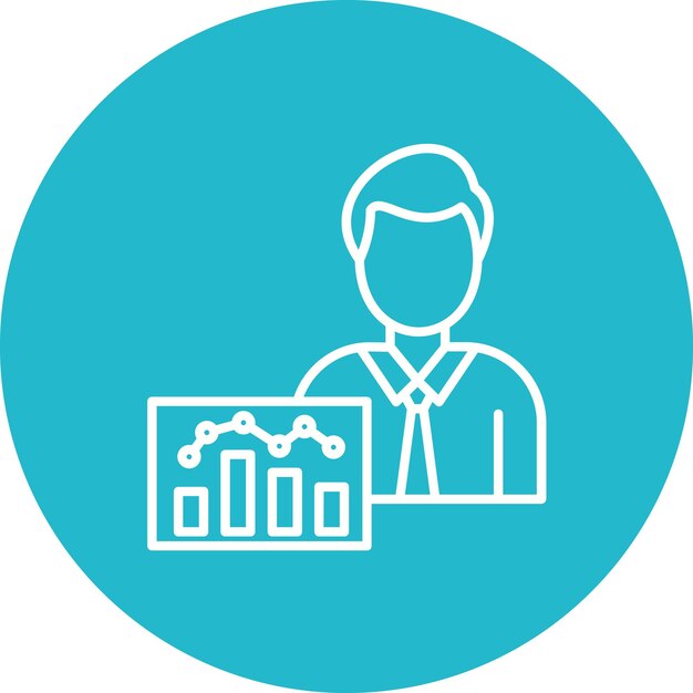 data analyst icon vector image can be used for big data