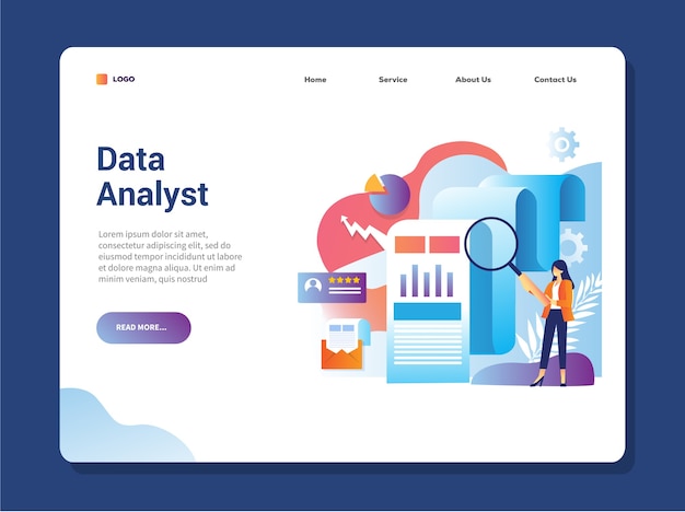 Data analyst landing page
