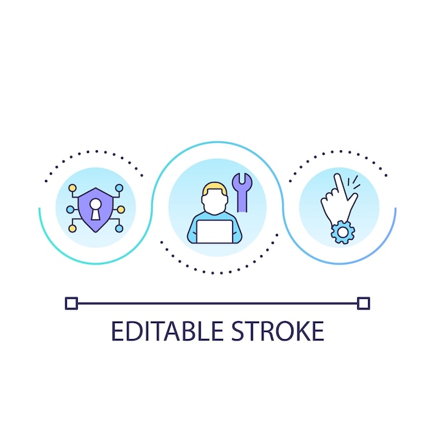 Data analyst loop concept icon