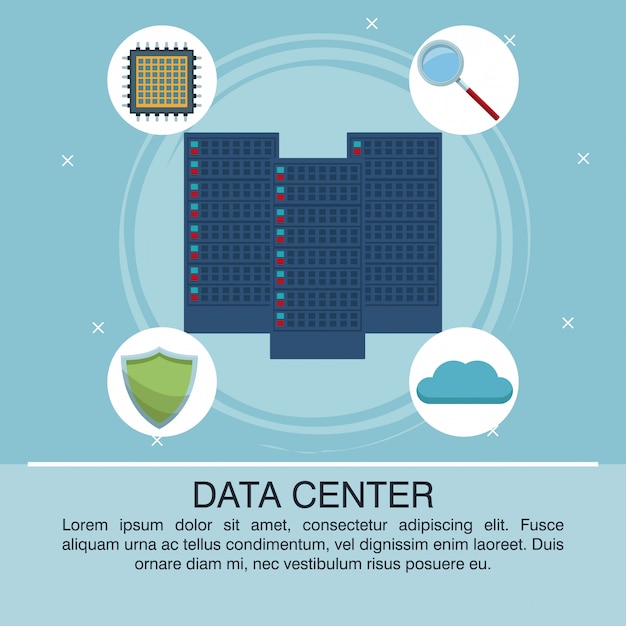 Data center poster with informaton