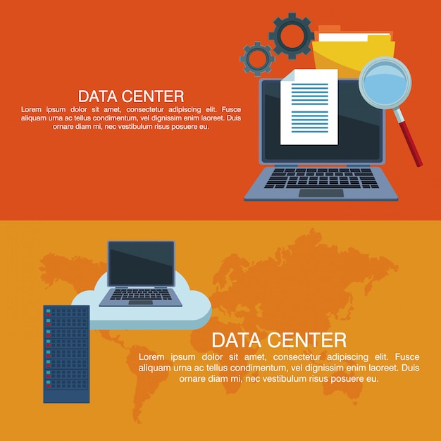 Data center poster with informaton