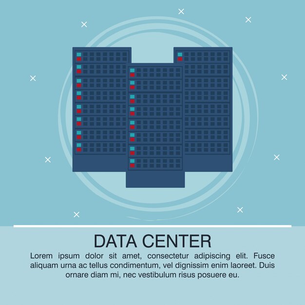 Data center poster with informaton