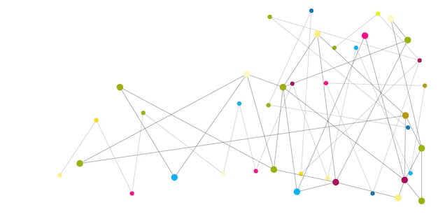 Data connection Abstract banner with a modern low poly design