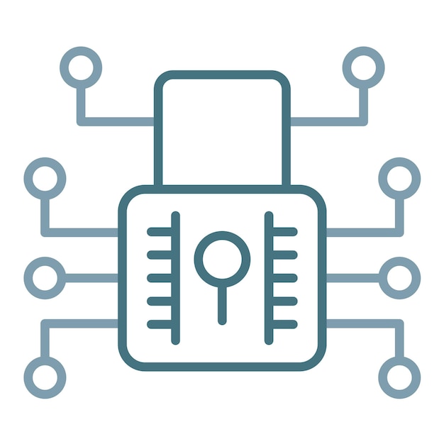 Data Encryption Flat Illustration