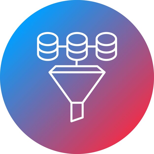 data filter icon vector image can be used for big data